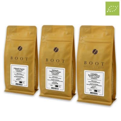 Organic Succes - Boot organic pakket - 3-delig 250 gr Espresso